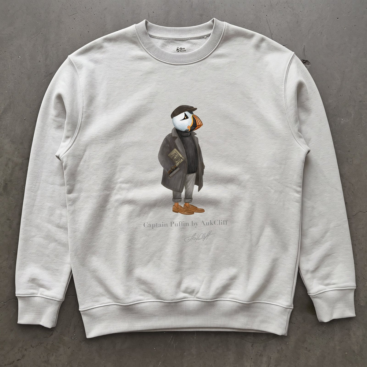 AukCliff Captain Puffin Sweatshirt White / S Captain Puffin™ “The Curator” Sweatshirt
