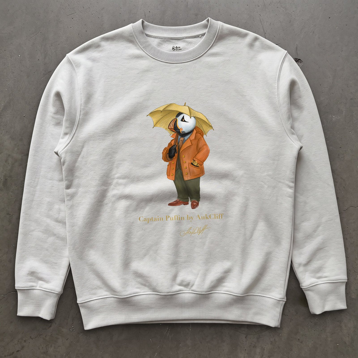 AukCliff Captain Puffin Sweatshirt White / S Captain Puffin™ “The Spring Wanderer” Sweatshirt