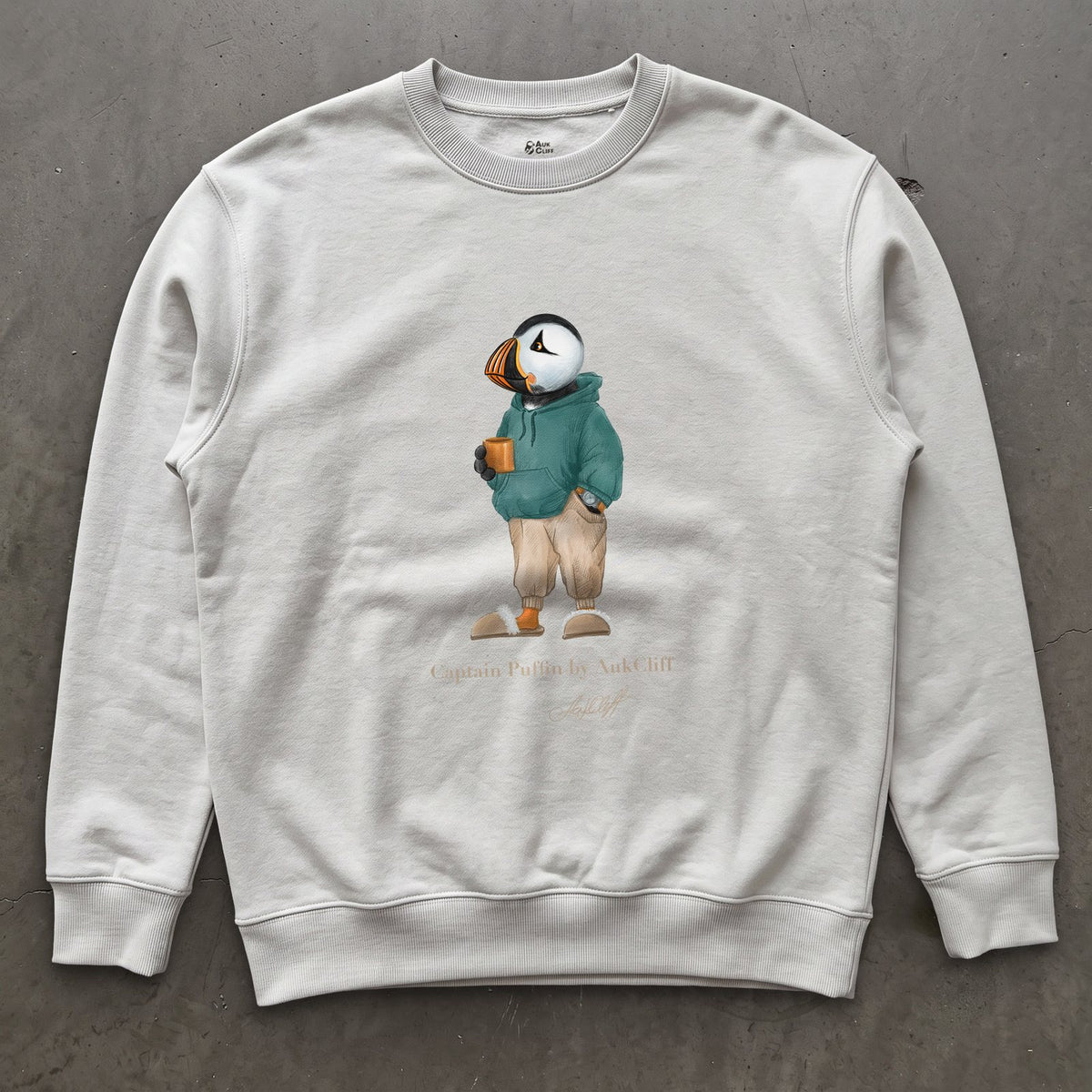 AukCliff® Captain Puffin Sweatshirt White / S Captain Puffin™ “Trail Après” Sweatshirt