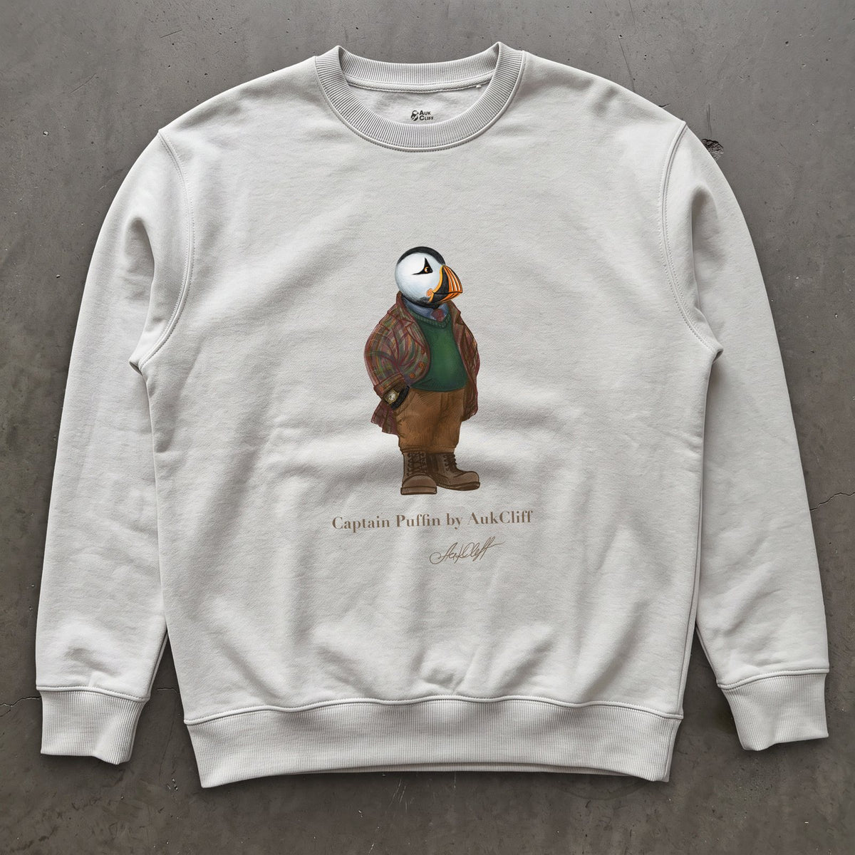 AukCliff® Captain Puffin Sweatshirt White / S Captain Puffin™ “Wilderness Gentleman” Comfort Colors T-Shirt