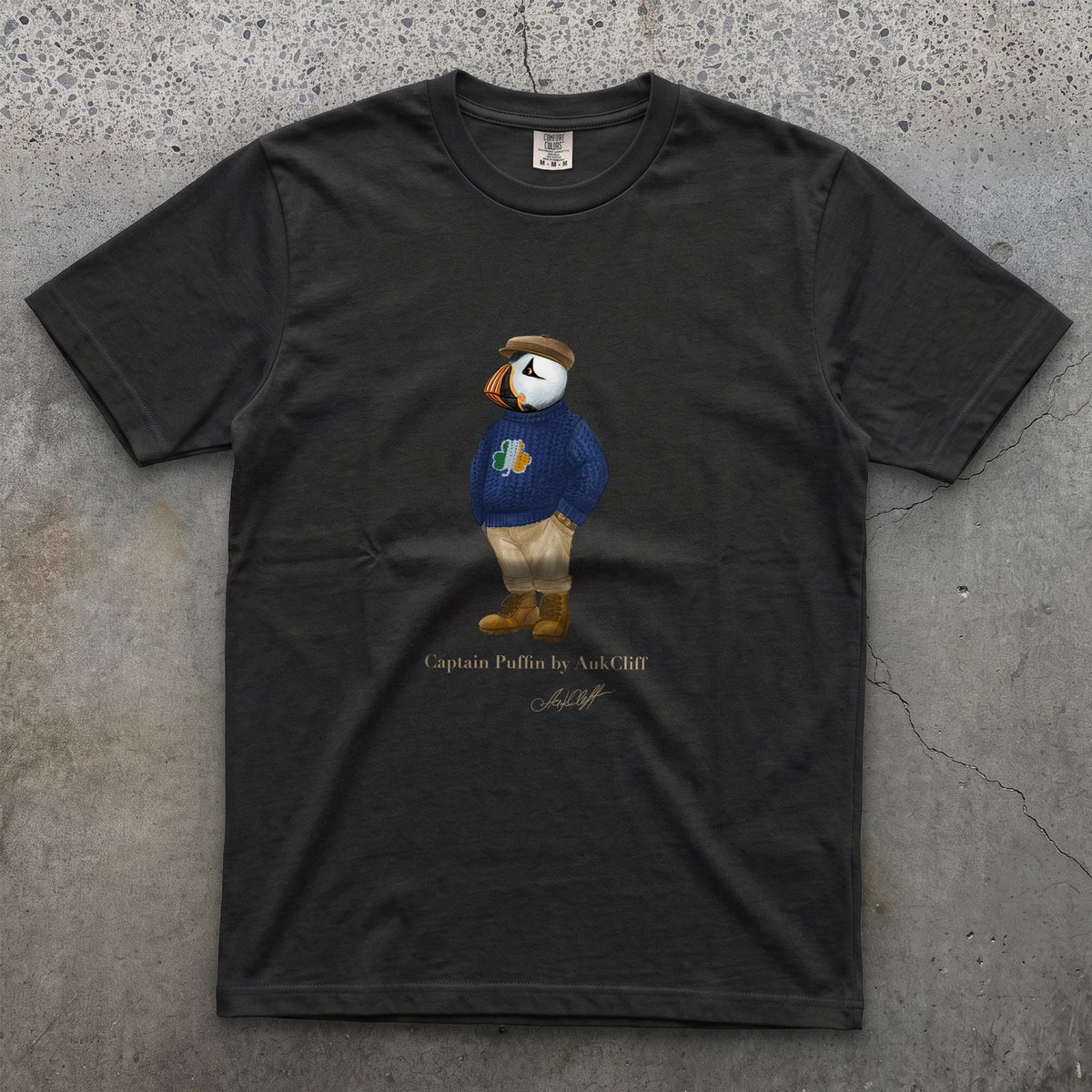 AukCliff Captain Puffin T-shirt Black / S Captain Puffin™ “Irish Trailkeeper” T-Shirt