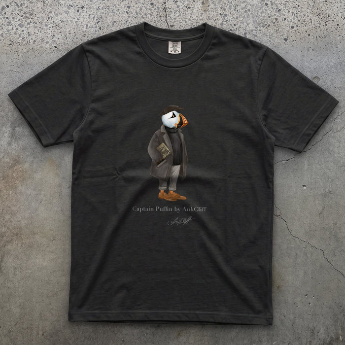 AukCliff Captain Puffin T-shirt Black / S Captain Puffin™ “The Curator” Comfort Colors T-Shirt