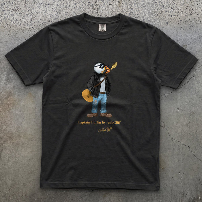 AukCliff Captain Puffin T-shirt Black / S Captain Puffin™ “The Rock Band Rebel” Comfort Colors T-Shirt