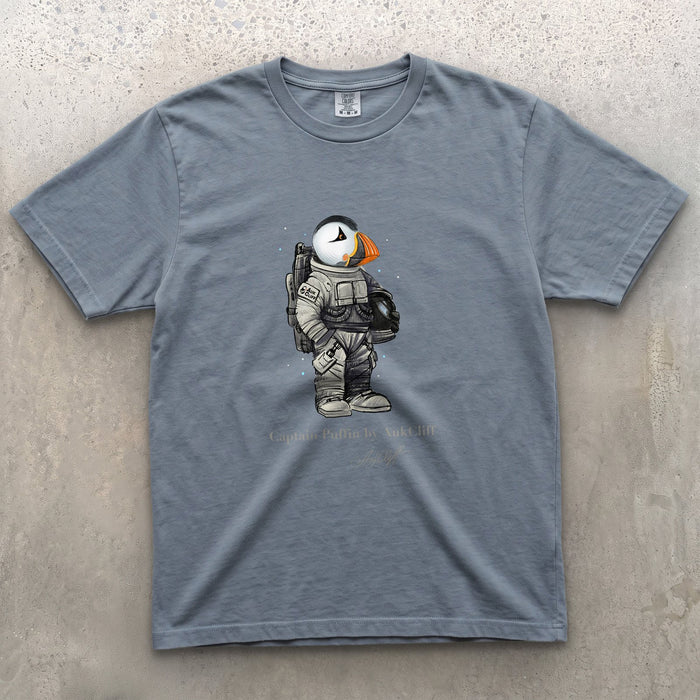 AukCliff Captain Puffin T-shirt Blue Jean / S Captain Puffin™ Astronaut Comfort Colors T-Shirt