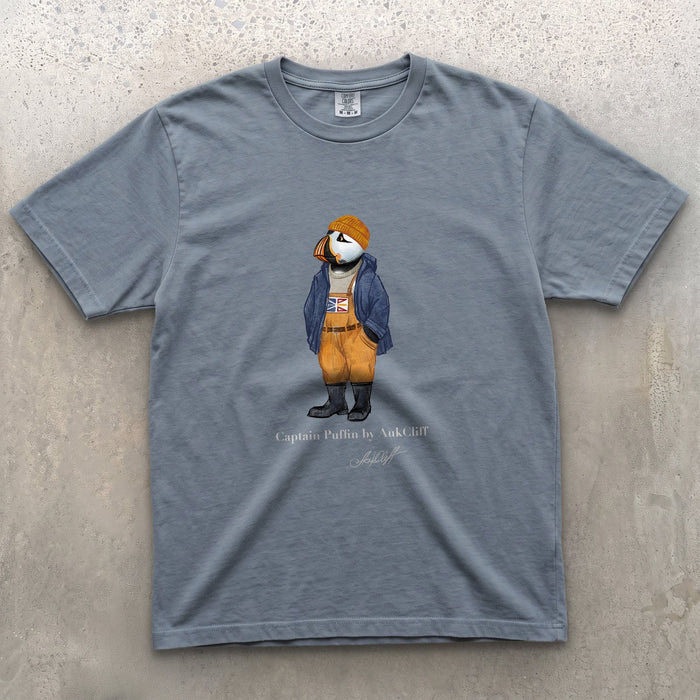 AukCliff® Captain Puffin T-shirt Blue Jean / S Captain Puffin™ Newfoundland & Labrador Comfort Colors T-Shirt