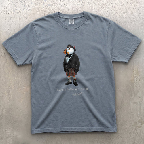 AukCliff® Captain Puffin T-shirt Blue Jean / S Captain Puffin™ Scottish Heritage Comfort Colors T-Shirt