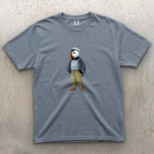 AukCliff Captain Puffin T-shirt Blue Jean / S Captain Puffin™ “The Yacht Captain” Comfort Colors T-Shirt