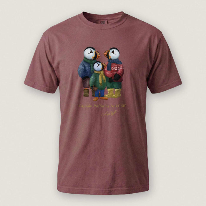AukCliff Captain Puffin T-shirt Brick / S Captain Puffin™ “Festive Family” Comfort Colors T-Shirt