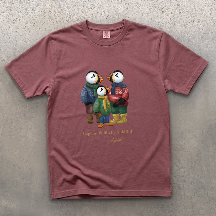AukCliff Captain Puffin T-shirt Brick / S Captain Puffin™ “Festive Family” Comfort Colors T-Shirt