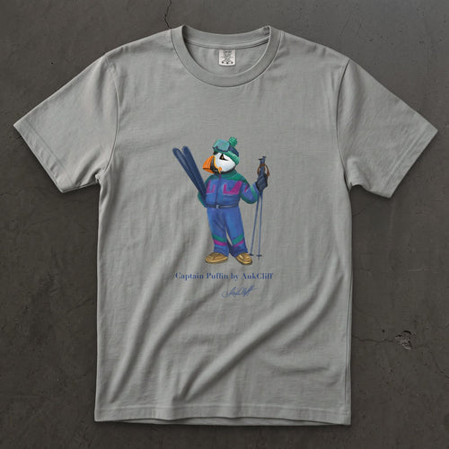 AukCliff Captain Puffin T-shirt Grey / S Captain Puffin™ Retro Ski Comfort Colors T-Shirt
