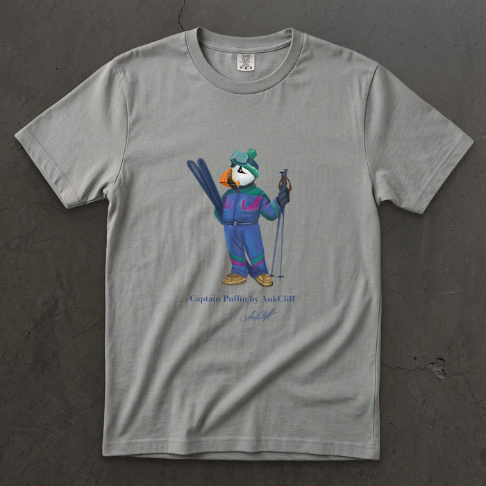 AukCliff Captain Puffin T-shirt Grey / S Captain Puffin™ Retro Ski Comfort Colors T-Shirt