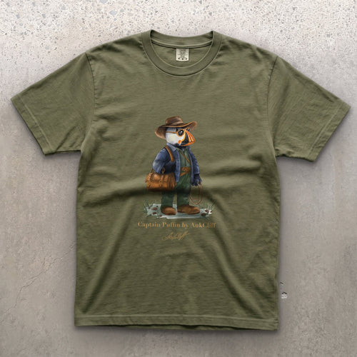 AukCliff Captain Puffin T-shirt Moss / S Captain Puffin™ Adventure Archaeologist Comfort Colors T-Shirt