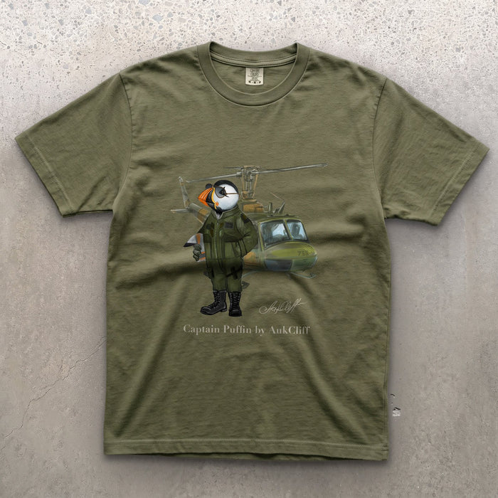 AukCliff® Captain Puffin T-shirt Moss / S Captain Puffin™ Airborne Comfort Colors T-Shirt