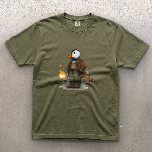 AukCliff Captain Puffin T-shirt Moss / S Captain Puffin™ Bushcraft Comfort Colors T-Shirt