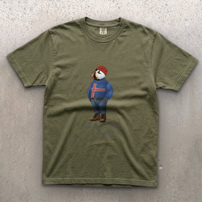 AukCliff Captain Puffin T-shirt Moss / S Captain Puffin™ “Iceland Wanderer” Comfort Colors T-Shirt