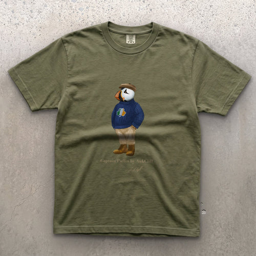 AukCliff Captain Puffin T-shirt Moss / S Captain Puffin™ “Irish Trailkeeper” T-Shirt