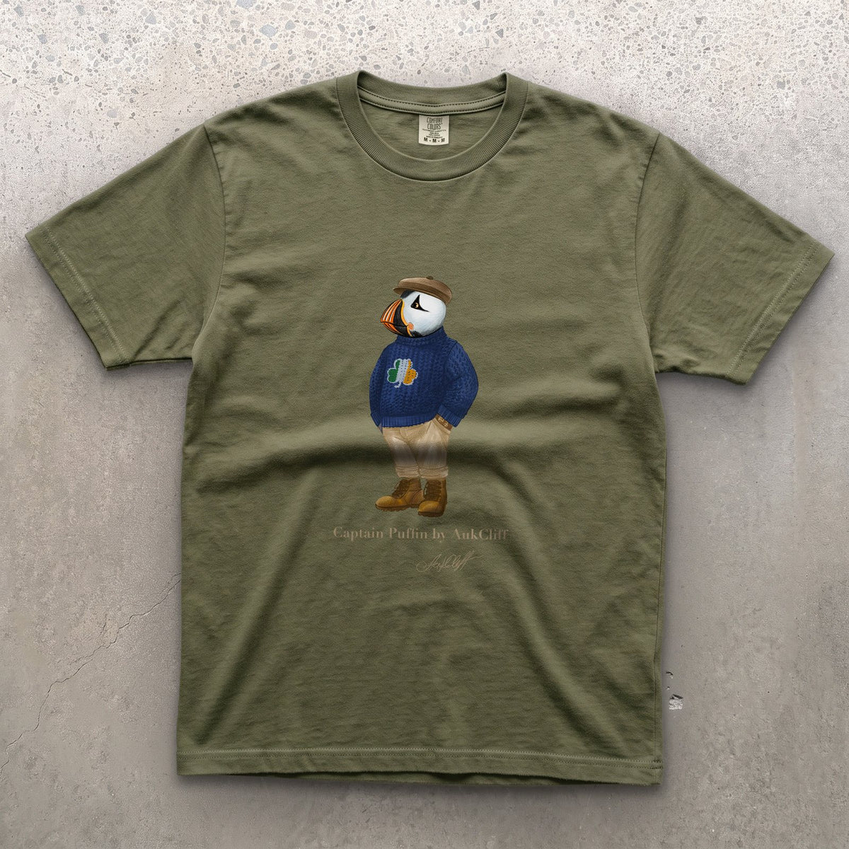 AukCliff Captain Puffin T-shirt Moss / S Captain Puffin™ “Irish Trailkeeper” T-Shirt