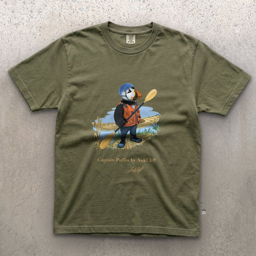 AukCliff Captain Puffin T-shirt Moss / S Captain Puffin™ Kayaker Comfort Colors T-Shirt