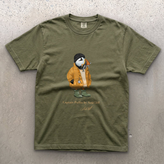 AukCliff Captain Puffin T-shirt Moss / S Captain Puffin™ Sailor “Catch of the Day” Comfort Colors T-Shirt