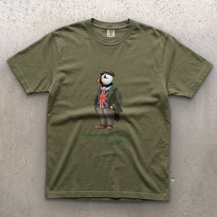 AukCliff Captain Puffin T-shirt Moss / S Captain Puffin™ “The British Explorer” Comfort Colors T-Shirt