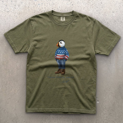 AukCliff Captain Puffin T-shirt Moss / S Captain Puffin™ “USA Outfitter” Comfort Colors T-Shirt
