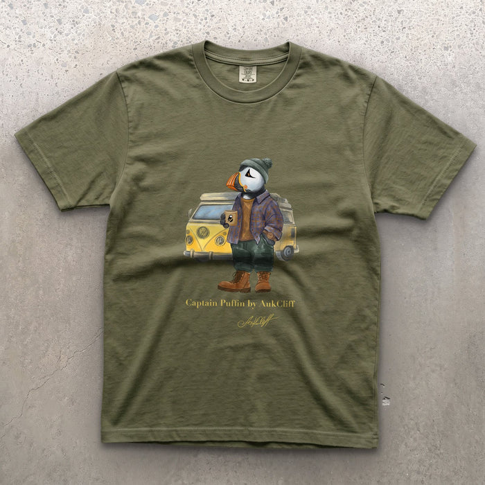 AukCliff Captain Puffin T-shirt Moss / S Captain Puffin™ Van Life Comfort Colors T-Shirt