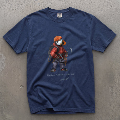 AukCliff Captain Puffin T-shirt True Navy / S Captain Puffin™ Ice Climber Comfort Colors T-Shirt