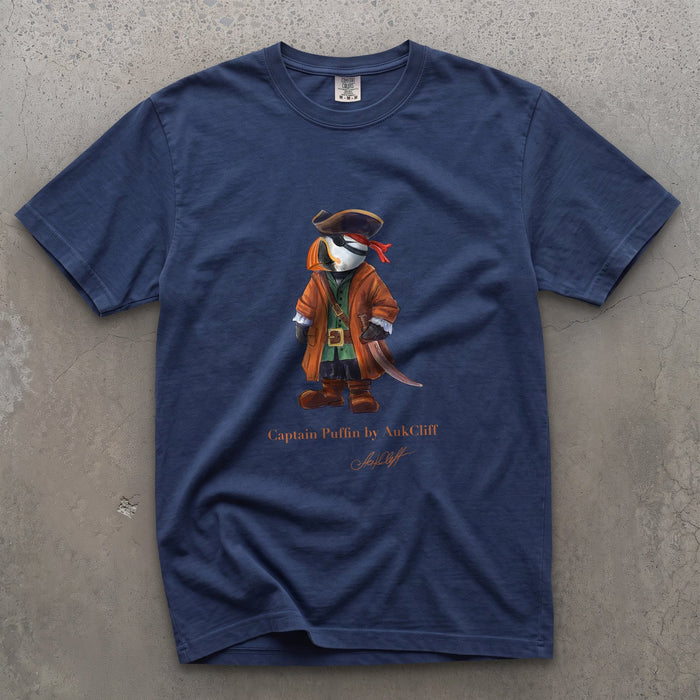 AukCliff Captain Puffin T-shirt True Navy / S Captain Puffin™ Pirate Comfort Colors T-Shirt