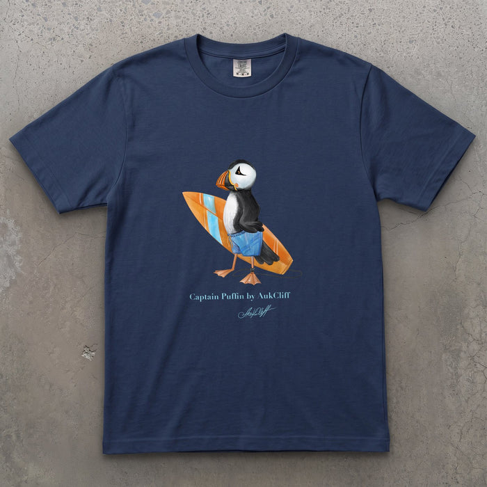 AukCliff Captain Puffin T-shirt True Navy / S Captain Puffin™ Surfer Comfort Colors T-Shirt