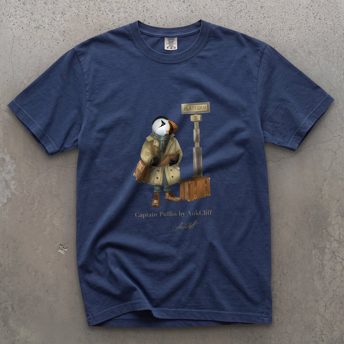 AukCliff Captain Puffin T-shirt True Navy / S Captain Puffin™ “The Storyteller” Comfort Colors T-Shirt