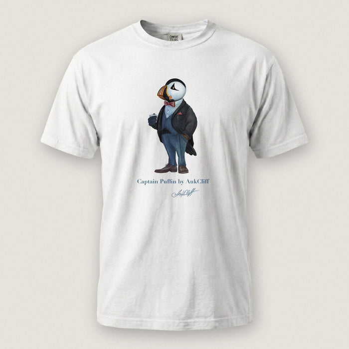 AukCliff Captain Puffin T-shirt White / S Captain Puffin™ “The Gentleman Adventurer” Comfort Colors T-Shirt