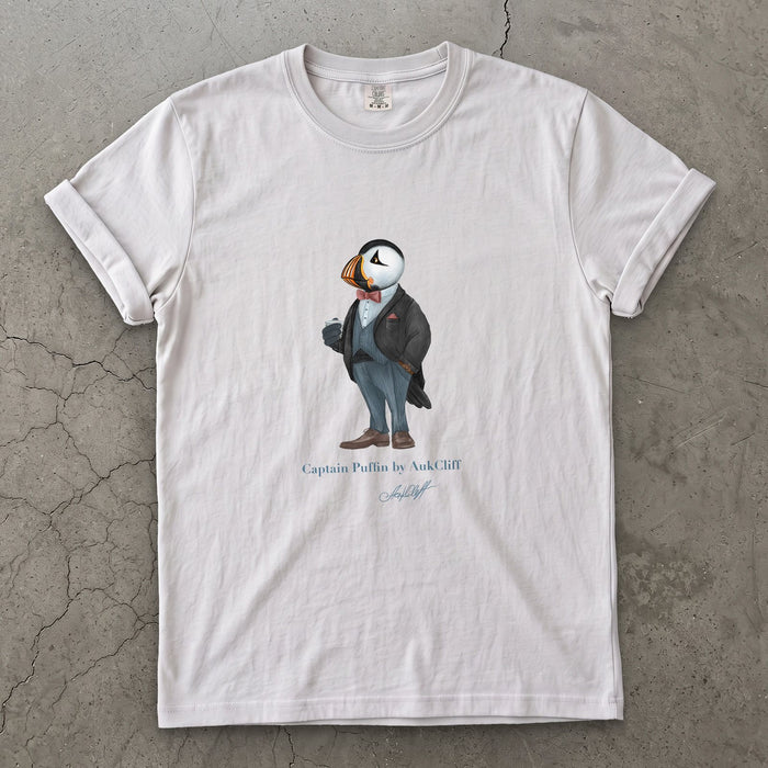 AukCliff Captain Puffin T-shirt White / S Captain Puffin™ “The Gentleman Adventurer” Comfort Colors T-Shirt