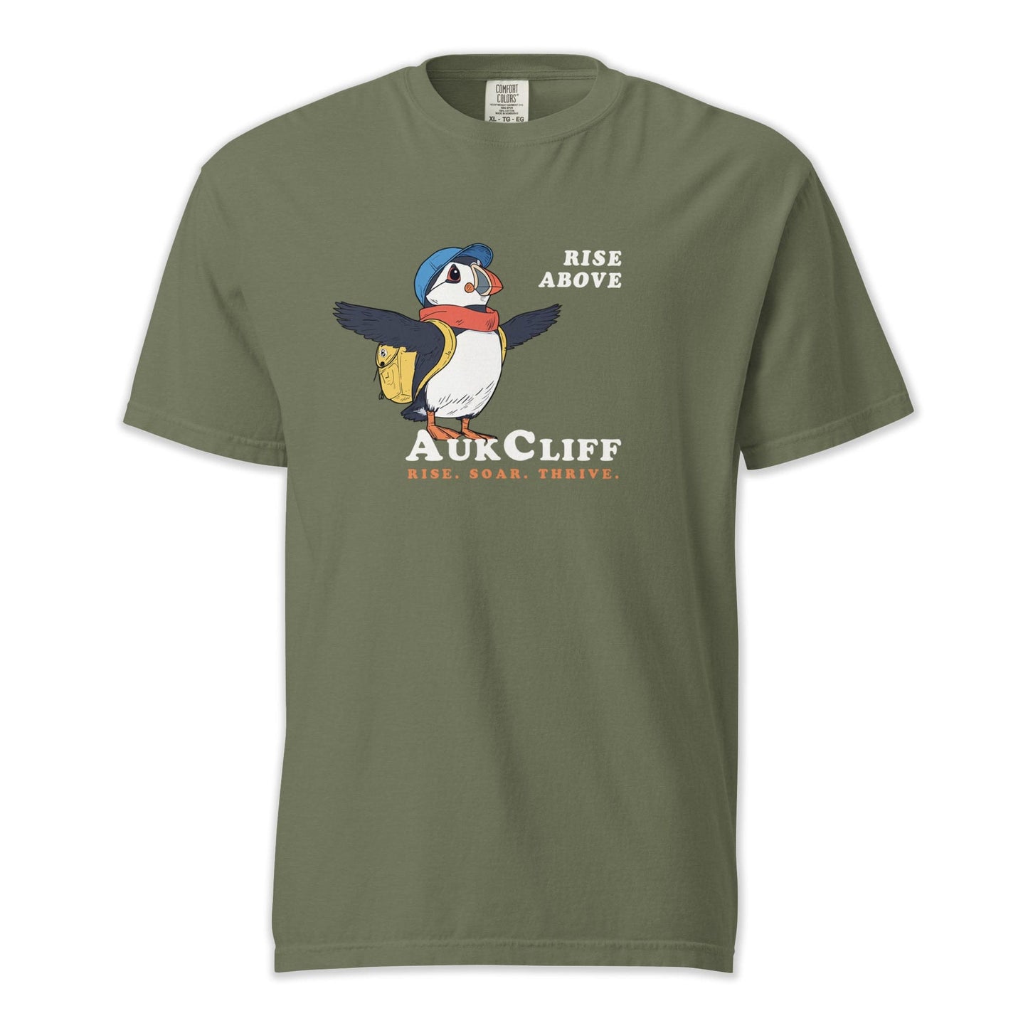 AukCliff Comfort Colors Graphic Tee Moss / S AukCliff "Rise Above" Comfort Colors T-shirt