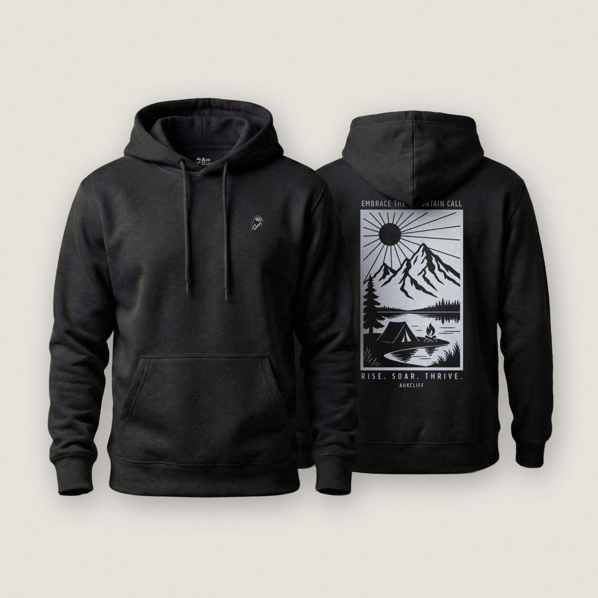 AukCliff Cotton Heritage Hoodie Black / S Embrace The Mountain Call Hoodie