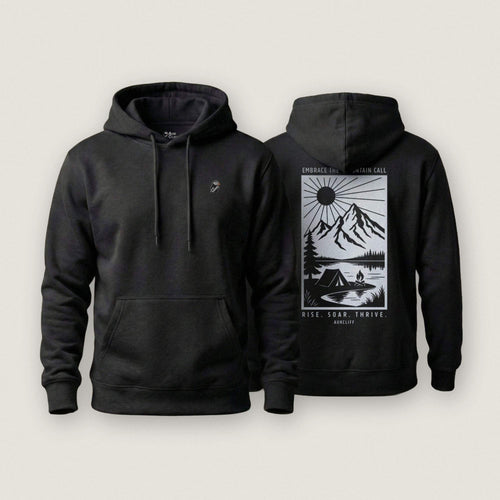 AukCliff Cotton Heritage Hoodie Black / S Embrace The Mountain Call Hoodie