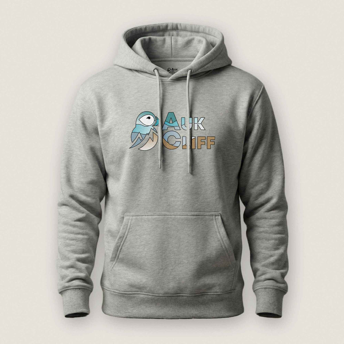 AukCliff Cotton Heritage Hoodie Carbon Grey / S AukCliff® Abstract Puffin Logo Hoodie