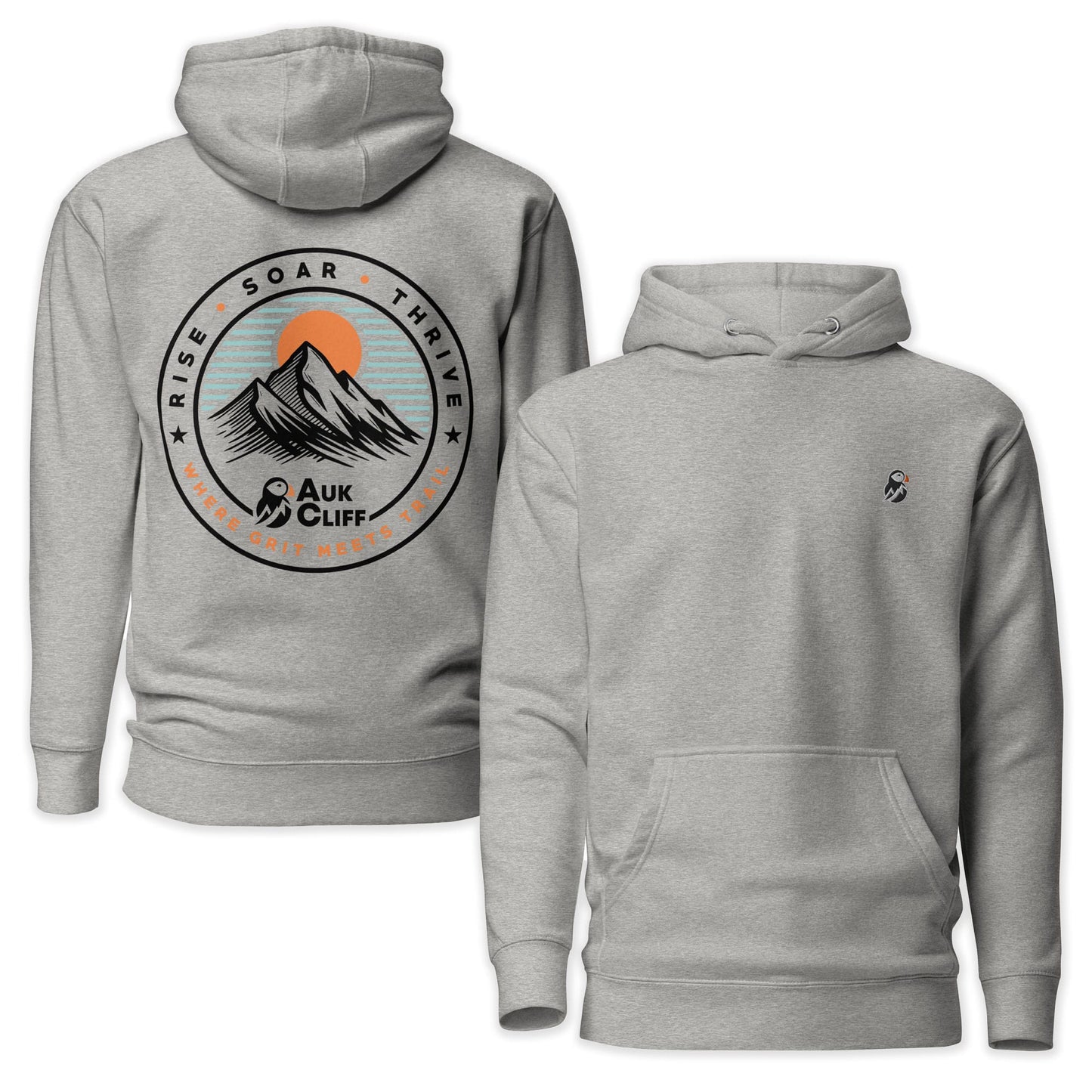 AukCliff Cotton Heritage Hoodie Carbon Grey / S Trail Emblem Hoodie