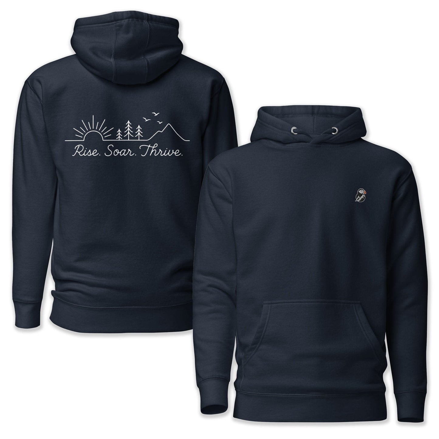 AukCliff Cotton Heritage Hoodie Navy Blazer / S Rise. Soar. Thrive. Hoodie