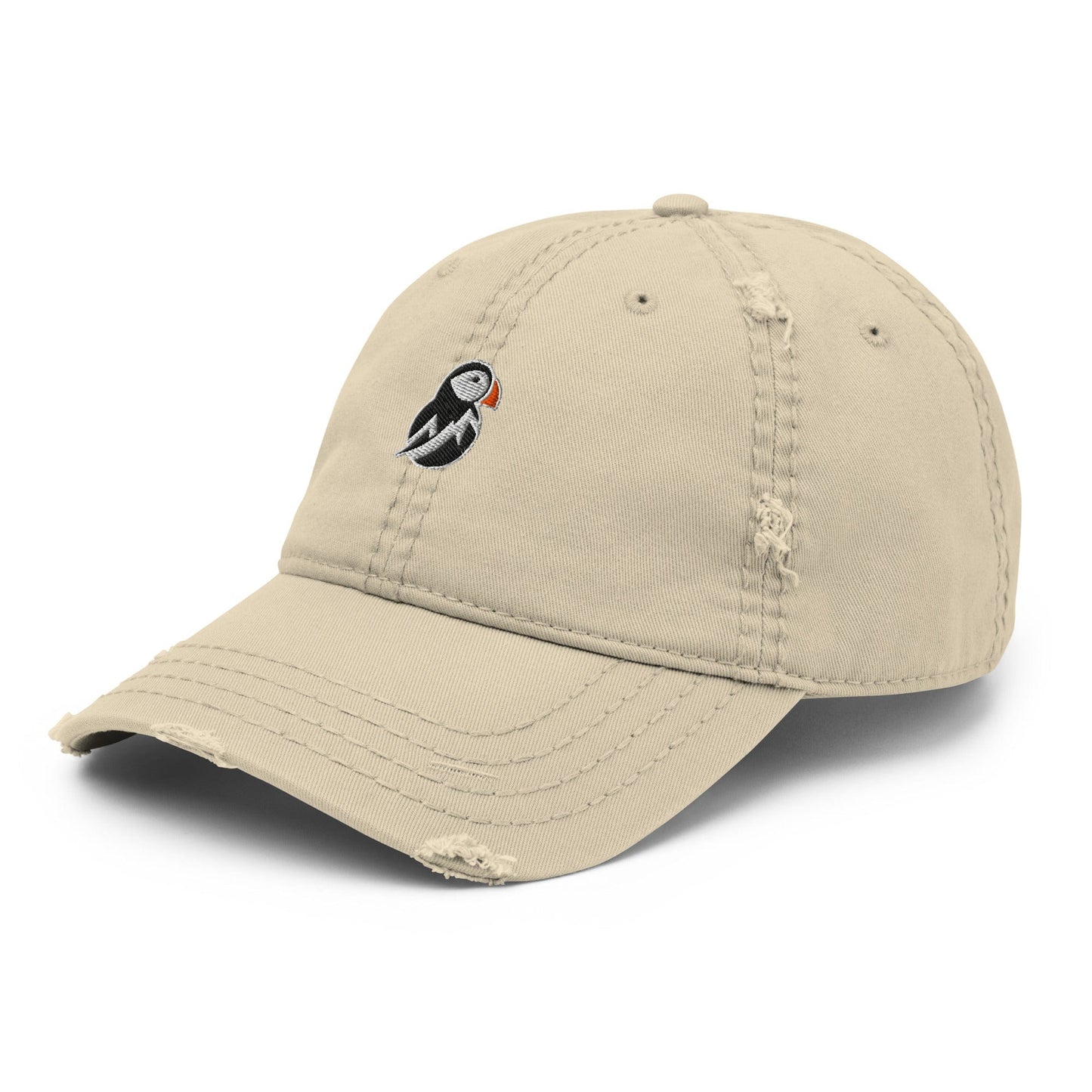 AukCliff Distressed Dad Hat Khaki Distressed Dad Hat
