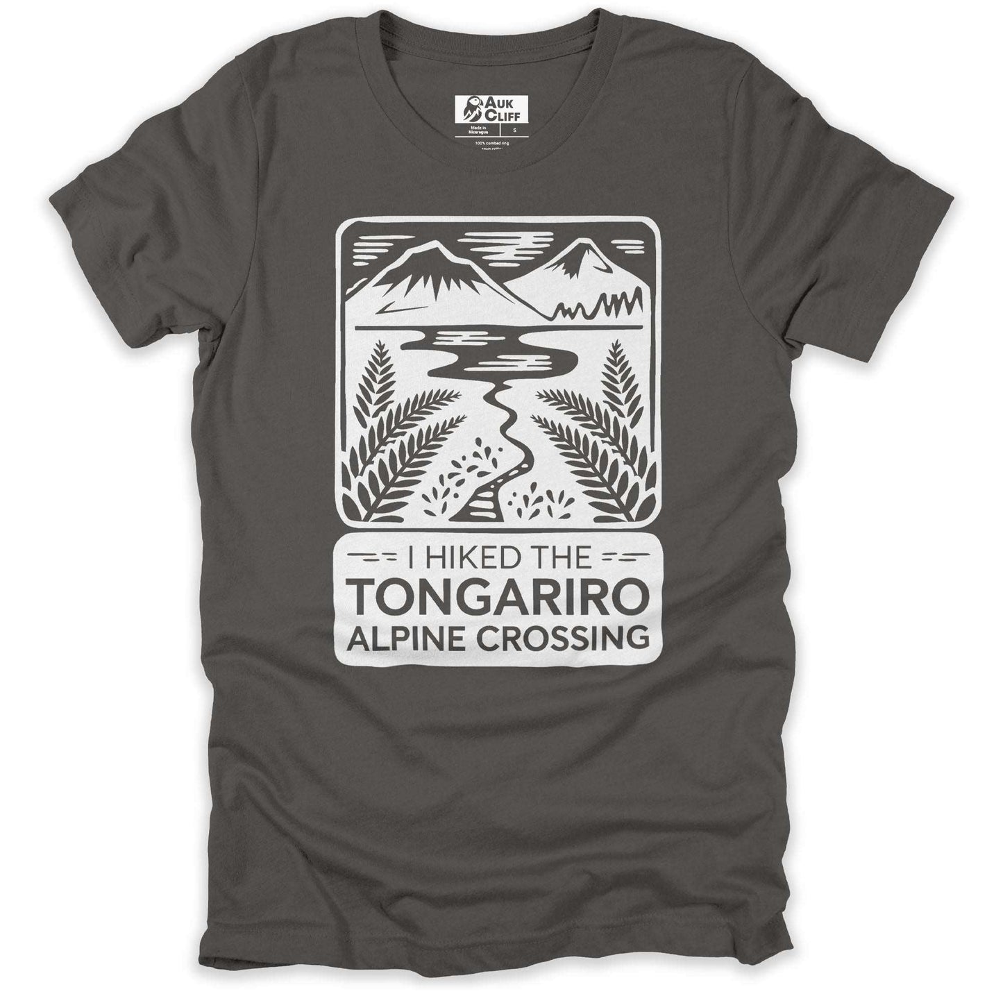 AukCliff Hiking and Camping Graphic Tees Asphalt / S I Hiked the Tongariro Alpine Crossing T-Shirt