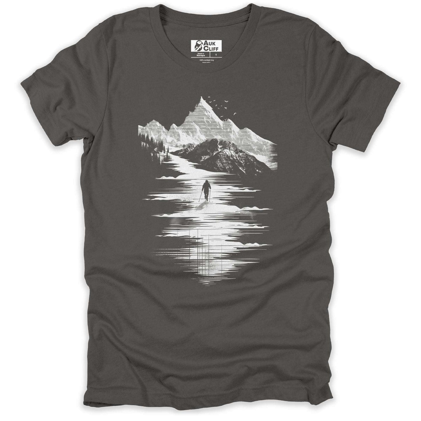 AukCliff Hiking and Camping Graphic Tees Asphalt / S Solitude Summit T-shirt