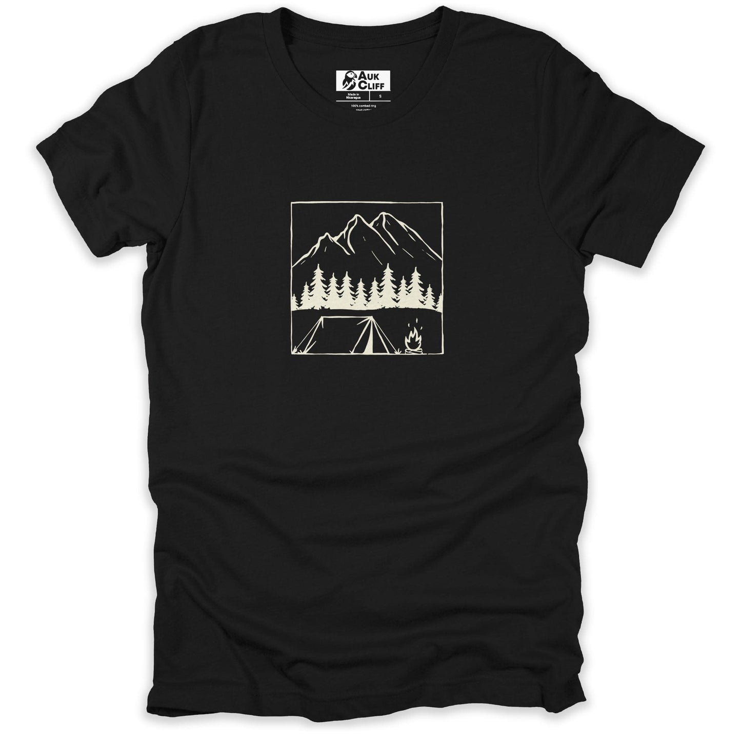 AukCliff Hiking and Camping Graphic Tees Black / S Campfire Serenity T-shirt