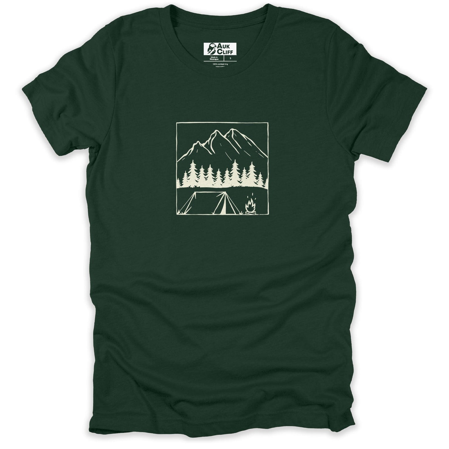 AukCliff Hiking and Camping Graphic Tees Forest / S Campfire Serenity T-shirt