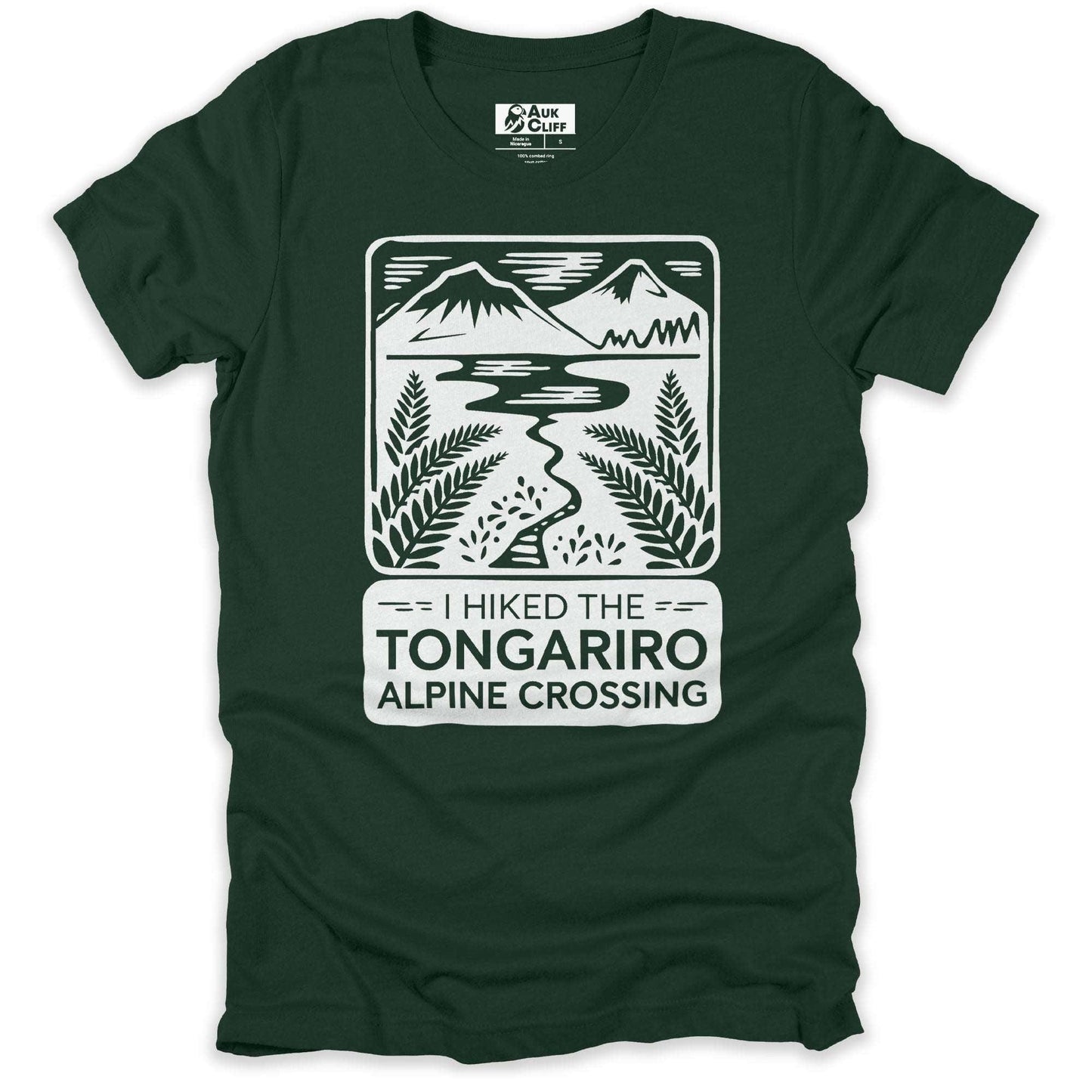 AukCliff Hiking and Camping Graphic Tees Forest / S I Hiked the Tongariro Alpine Crossing T-Shirt