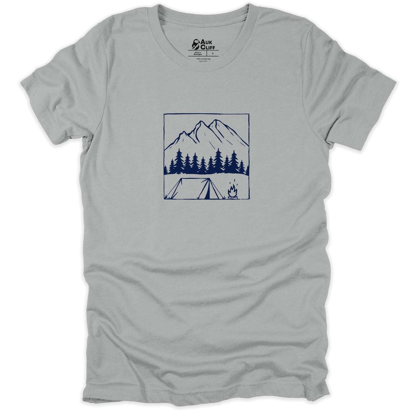 AukCliff Hiking and Camping Graphic Tees Silver / S Campfire Serenity T-shirt