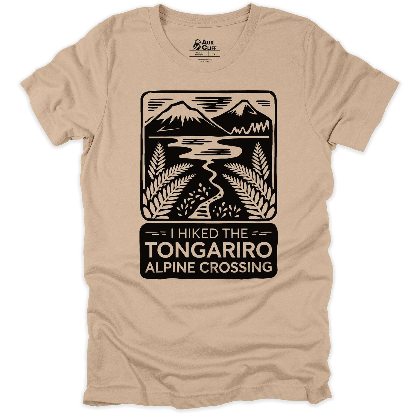 AukCliff Hiking and Camping Graphic Tees Tan / S I Hiked the Tongariro Alpine Crossing T-Shirt