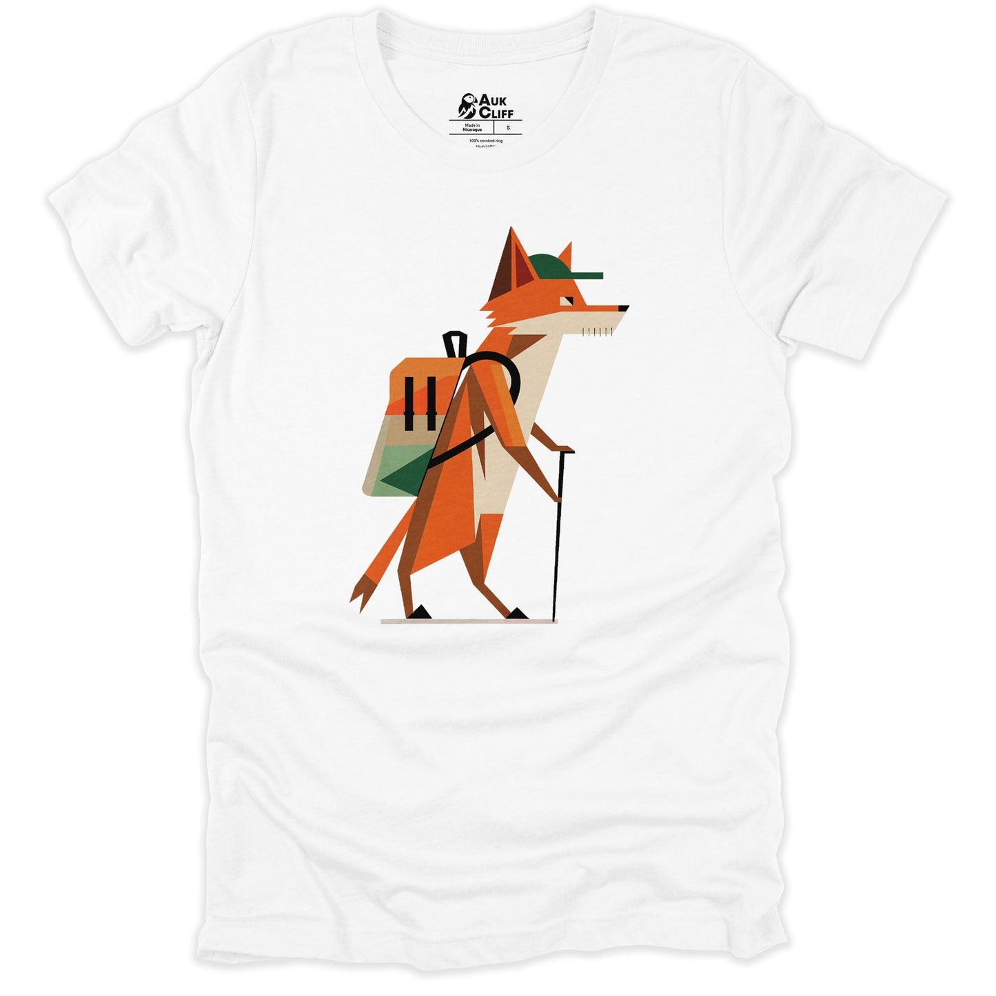 AukCliff Hiking and Camping Graphic Tees White / S Geometric Trekker Fox T-shirt