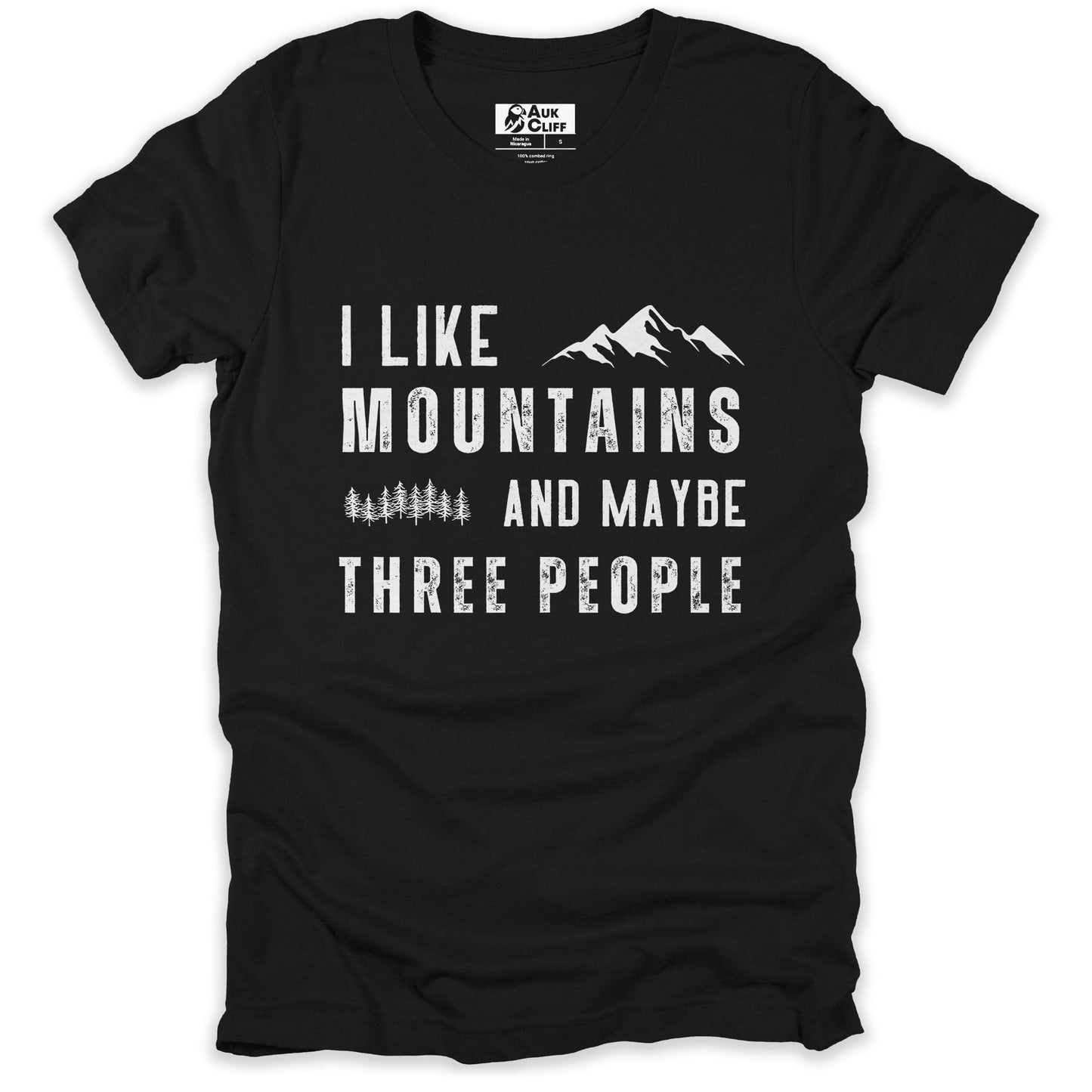 AukCliff Humour and Motivation Graphic Tees Black / S Mountains and Solitude T-shirt