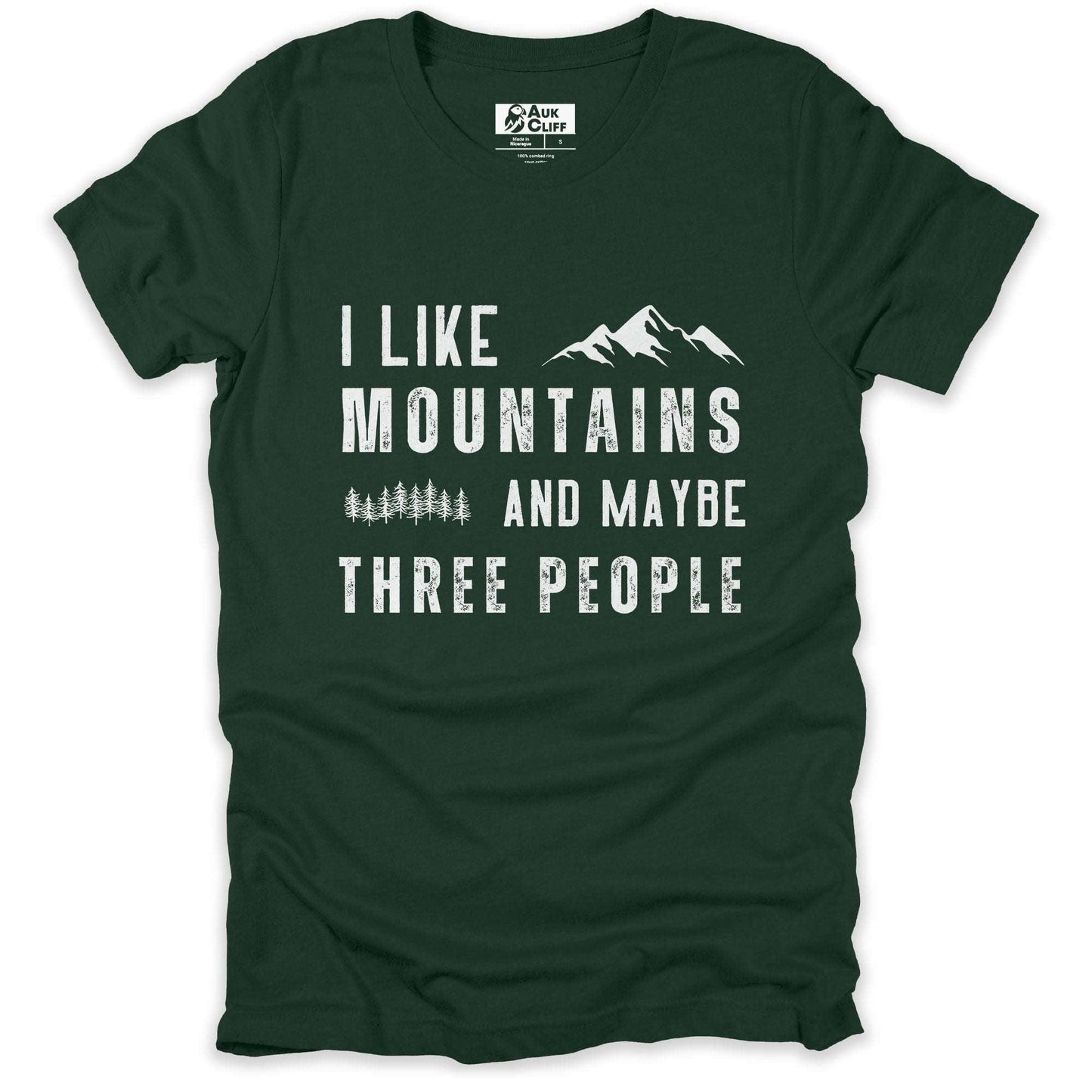 AukCliff Humour and Motivation Graphic Tees Forest / S Mountains and Solitude T-shirt