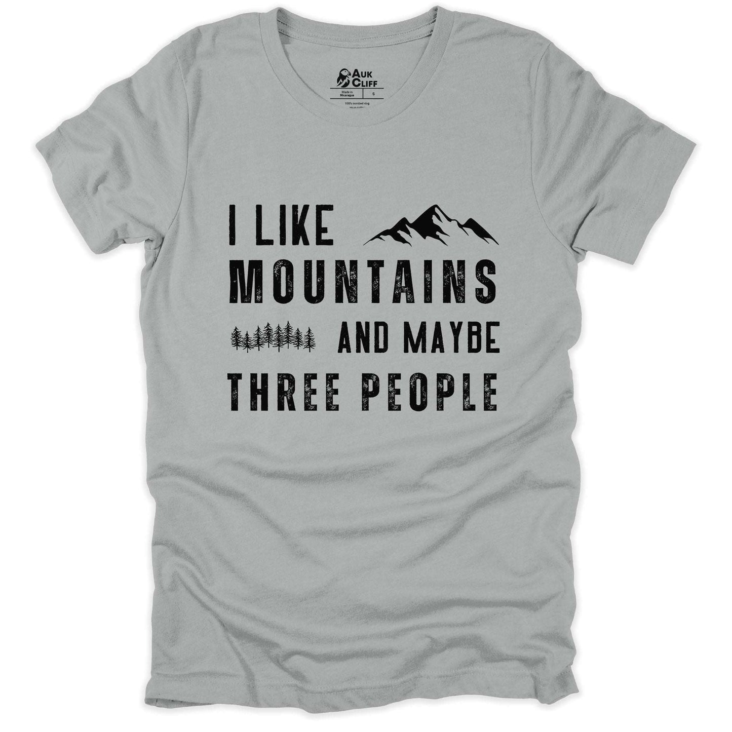 AukCliff Humour and Motivation Graphic Tees Silver / S Mountains and Solitude T-shirt